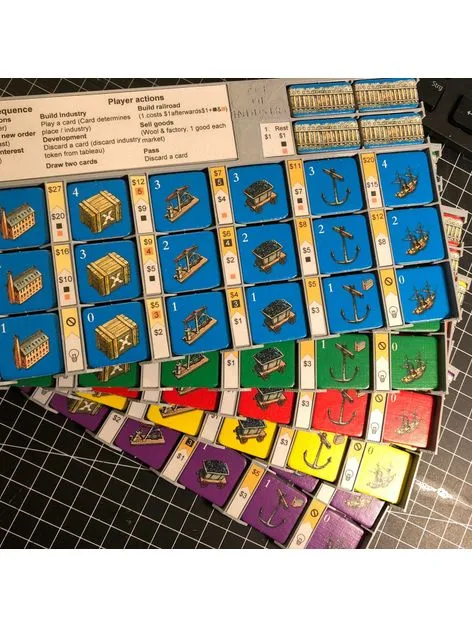Age of Industry - Player Board & Player Tokens