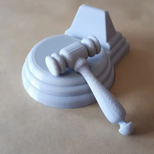 Gavel and card stand (Modern Art)