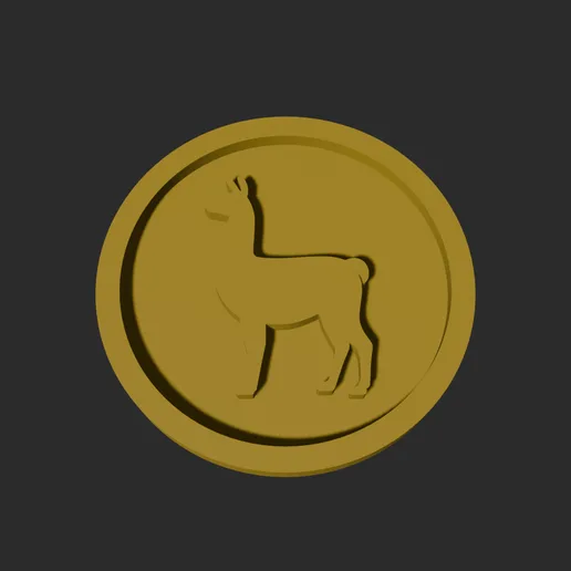 Llama Disc – 3D Printable Game Token