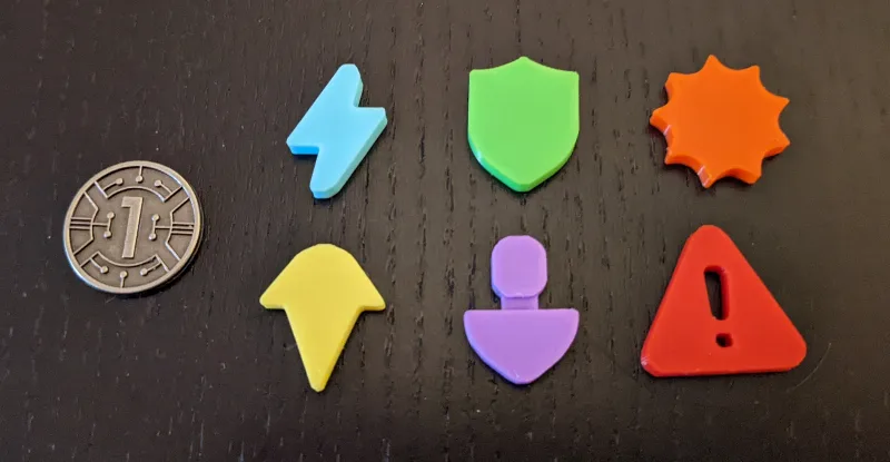 Moonrakers Card Icon and Hazard Tokens
