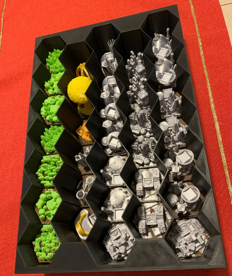 Hex model/figures storage container/box organizer