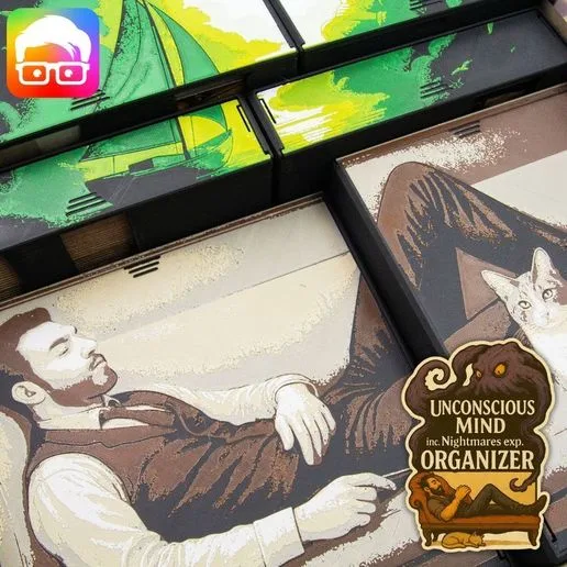 Unconscious Mind (inc. Nightmares expansion) board game organizer by @ammedia3d [tabletop board game inserts sku: UNCMD001]