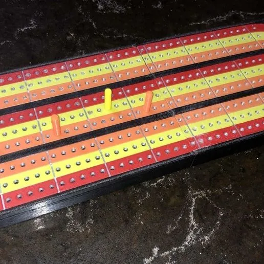 Folding Travel Magnetic Cribbage Board and Pegs