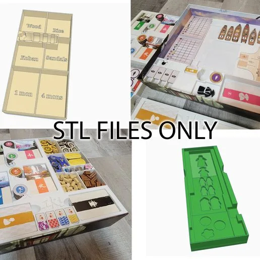 Iki (2021) & Akebono expansion board game Insert / box organizer with individual player trays