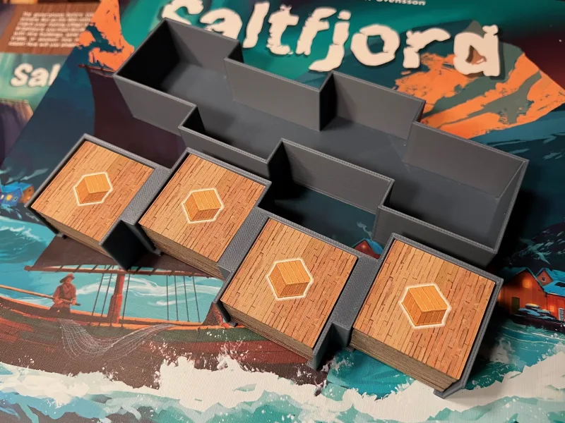 Saltfjord Board Game Crate Token Holder Lid