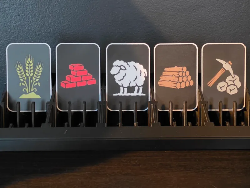 3D Catan Resource Cards