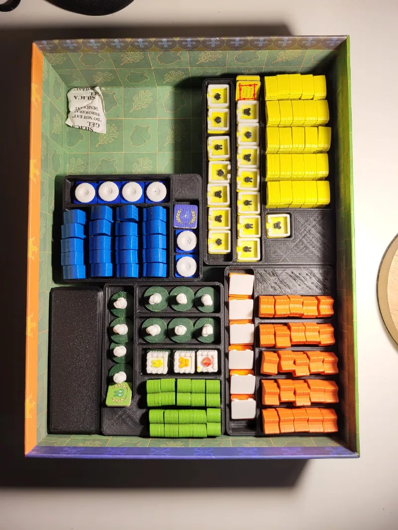 Root Board Game Organizer/Insert for 3D Buildings and Fan-Made Tokens