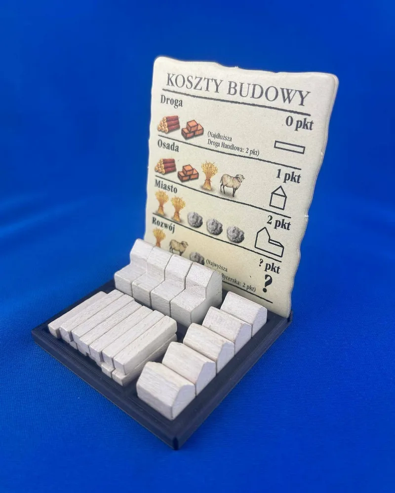 Settlers of Catan addition stand / holder for cards and figures