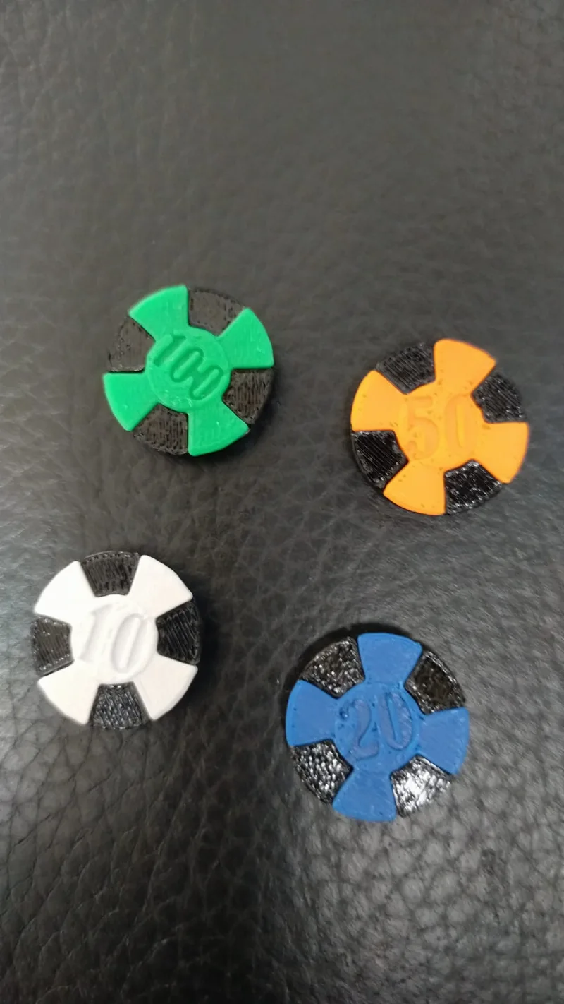 2 color mini poker chips NO AMS pressure fit