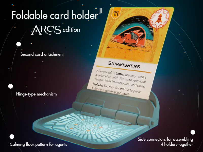 Foldable card holder | 63 x 88mm | ARCS board game