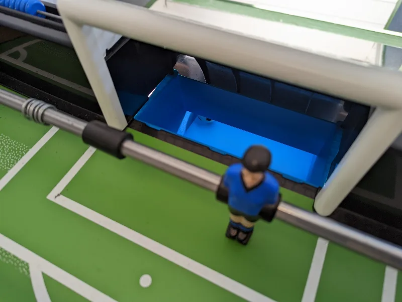 Table soccer goal box
