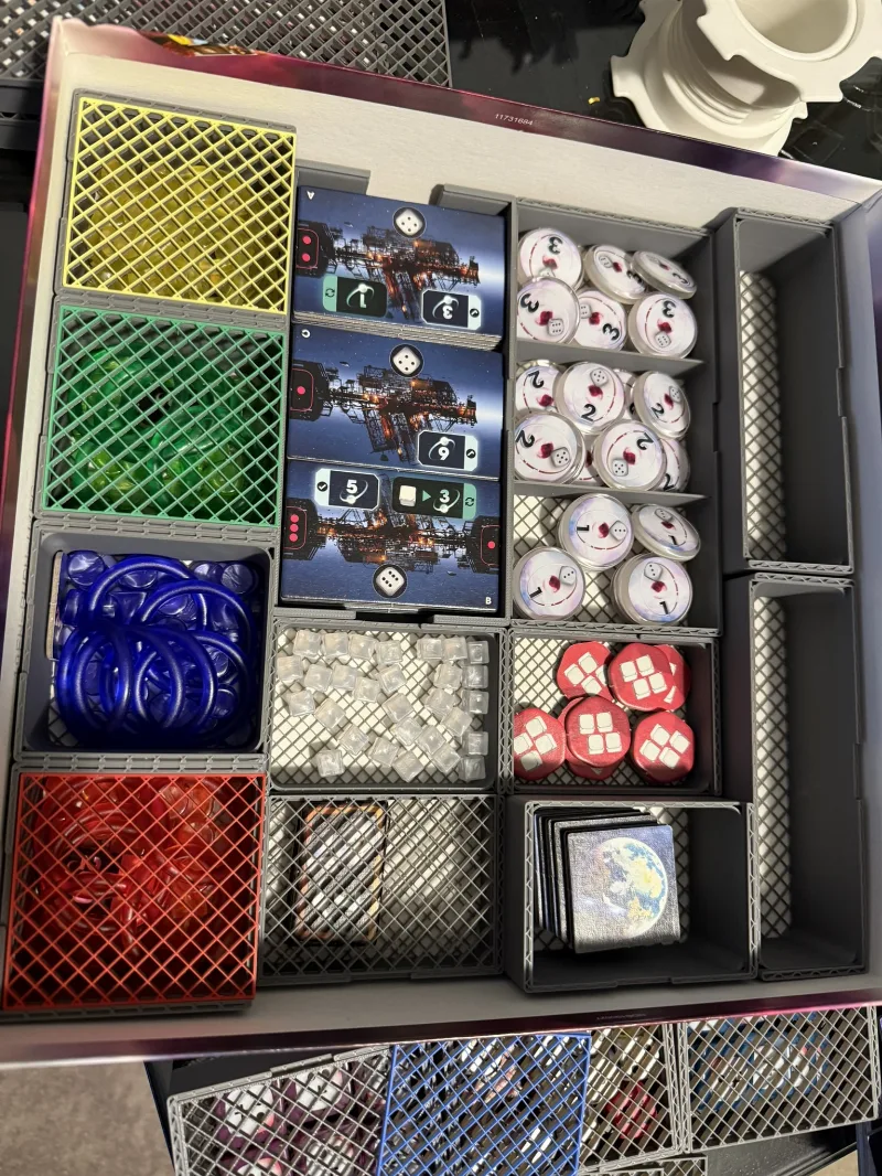 Pulsar 2849 box to table insert supporting geek bits and vertical storage