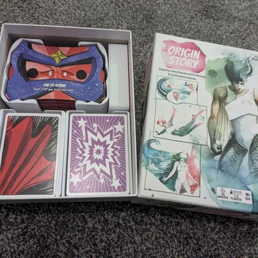 Origin Story Boardgame insert - unsleeved cards only