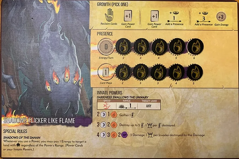 Spirit Island 2 color Shadows Flicker Like Flame Presence Token