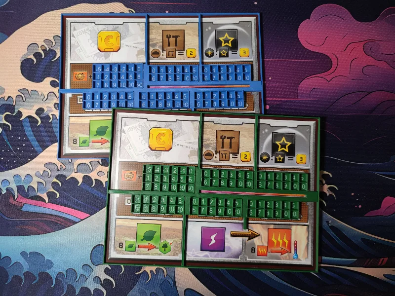 Lightweight Terraforming Mars Player Board