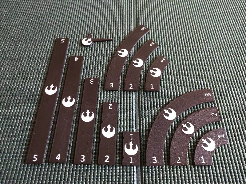 Star Wars X-Wing Miniatures Game Movement Template