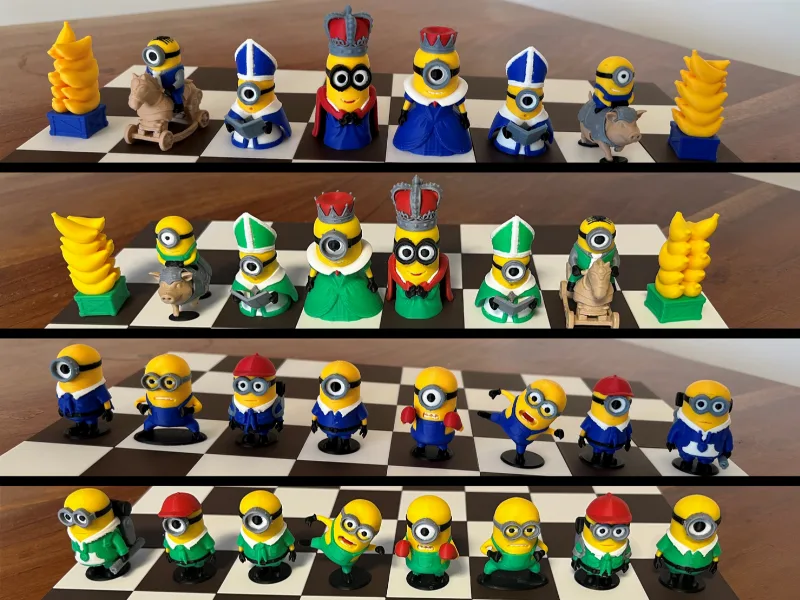 Colorful Minion Chess Set – Modular & Customizable