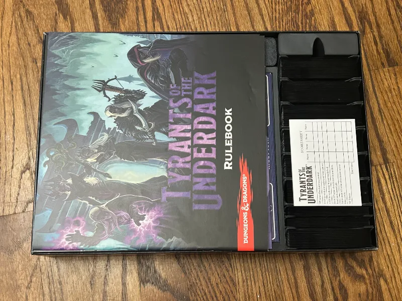 Tyrants of the Underdark 1st Ed Board Game Insert