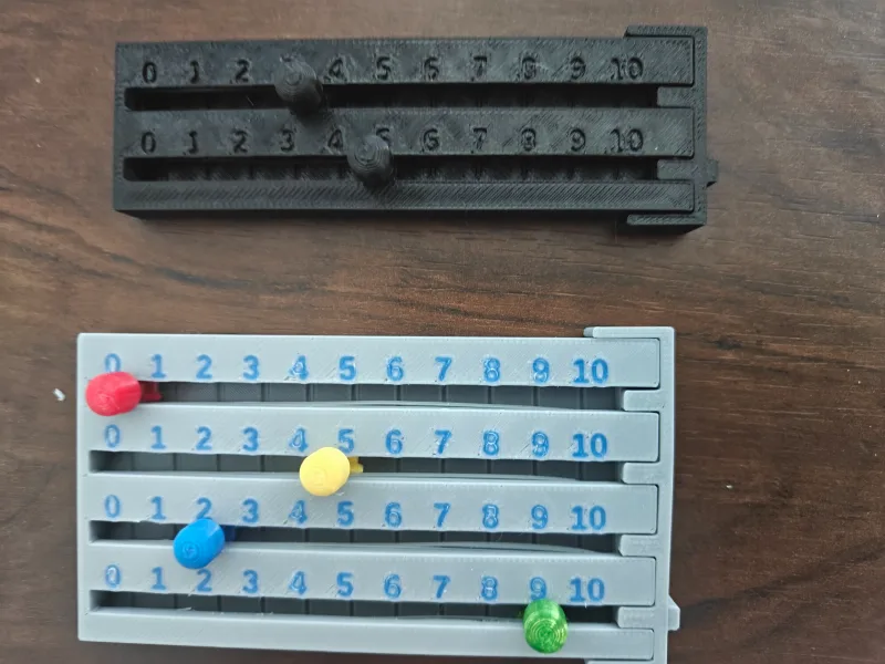 Travel Cribbage Peg Track - 1 to 6 Players
