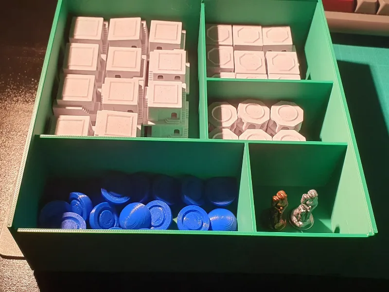 Santorini Board Game Box (modified with compartments)