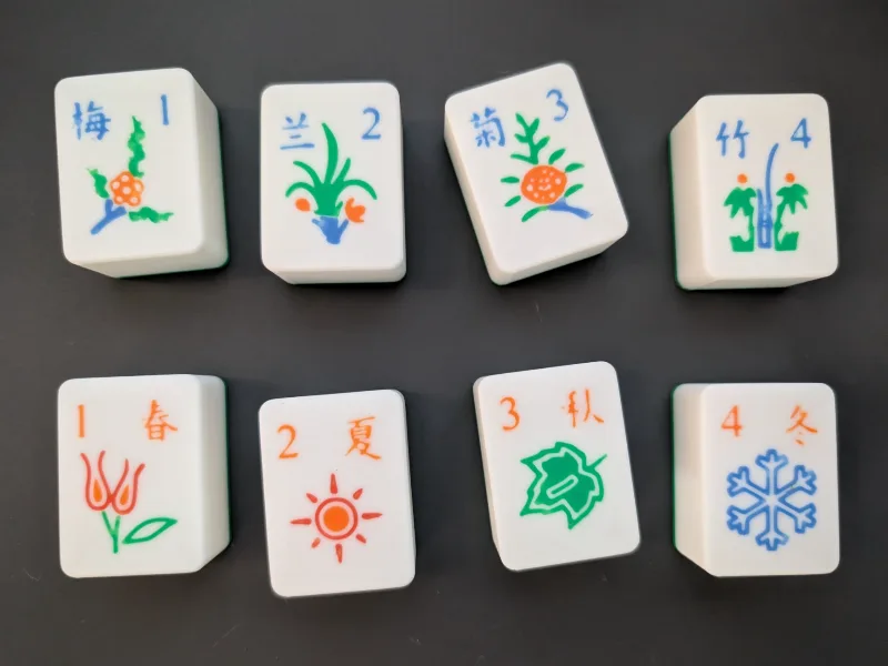 Mahjong seasons and flowers