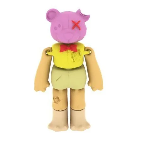 Cute Patchwork Bear Toy Figure – Stylized 3D Printable Collectible Model