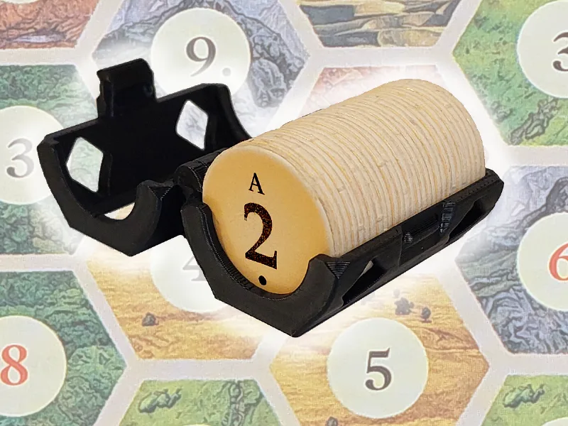 Catan Number Token Box - Print-in-Place - No Supports - 7 Capacities