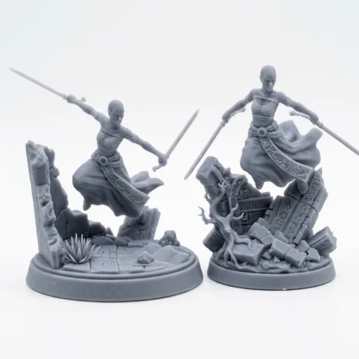 Asajj Ventress dual  Pose  - 32mm Star Wars Legion Scale -