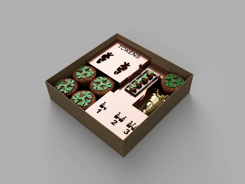Bunny Kingdom Insert/Organiser with Golden Carrots