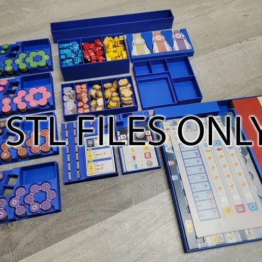 Shackleton Base insert / box organizer with individual player trays