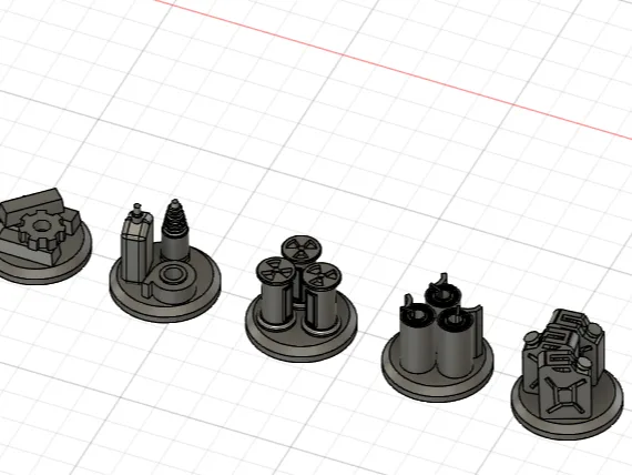 Board Game Tokens (Fallout Materials)