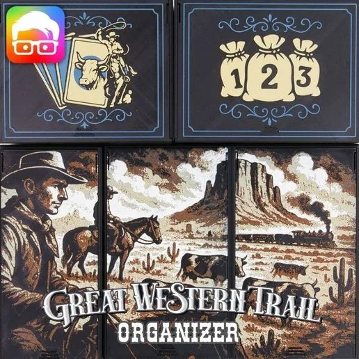 GREAT WESTERN TRAIL (2ND ED.) BOARD GAME ORGANIZER BY AM-MEDIA.BIZ [TABLETOP BOARD GAME INSERTS SKU: GWT001]