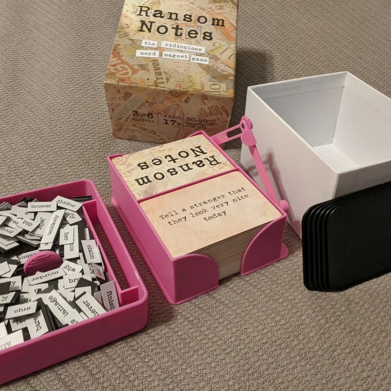 Game box organizer insert for Ransom Notes