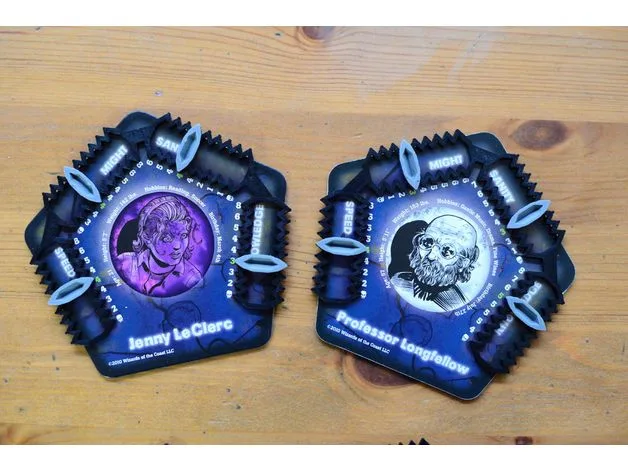 Boardgame character stat markers and holder for Betrayal at House on the Hill