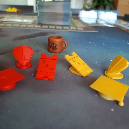 Ark Nova 3D game tokens