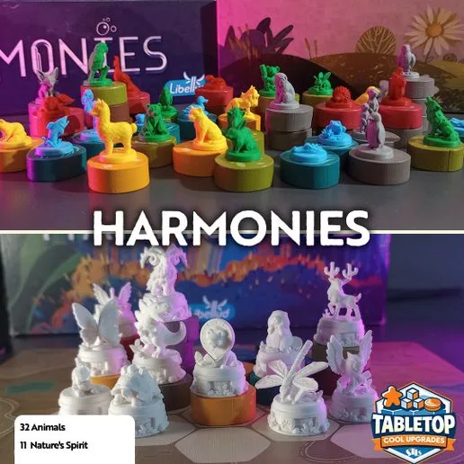 Harmonies - Board Game | Animals & Nature Spirits – (43 STL models)