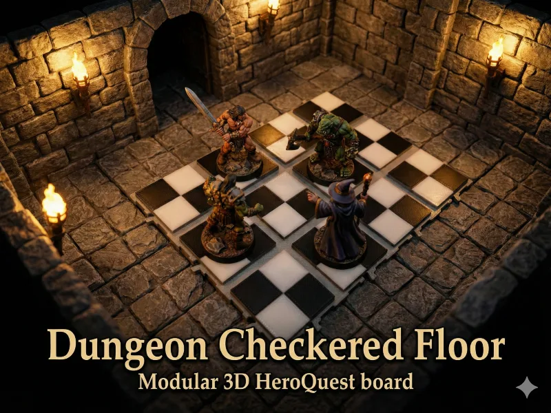 Dungeon Checkered Floor - Modular HeroQuest board