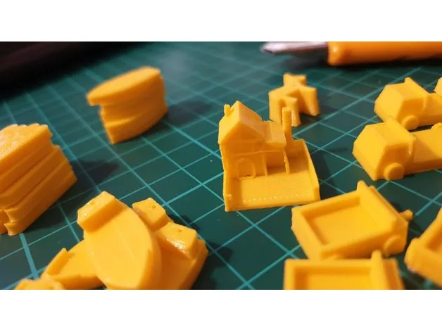 Road & Boat board game meeples and tokens
