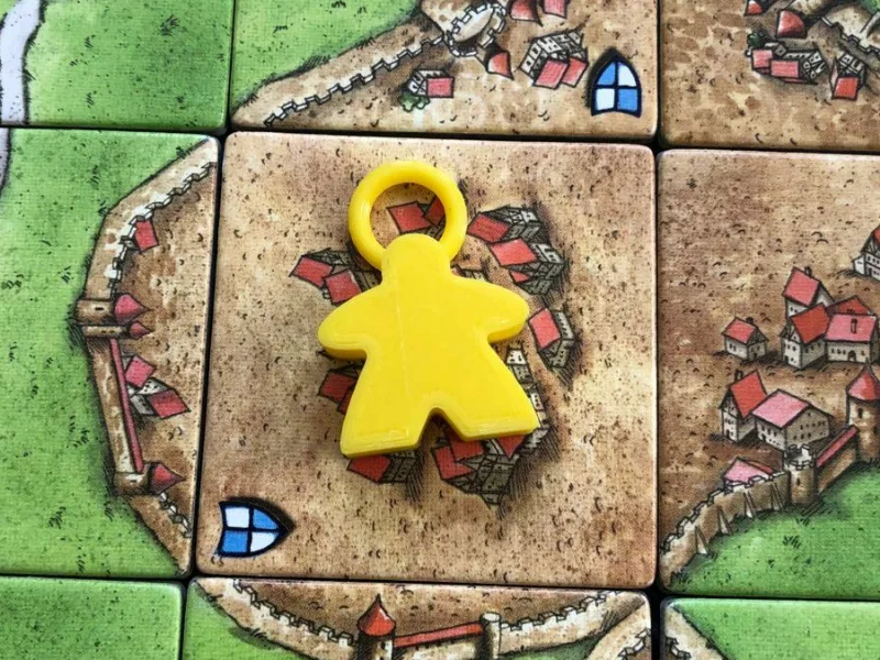 Carcassonne Meeple Keyring