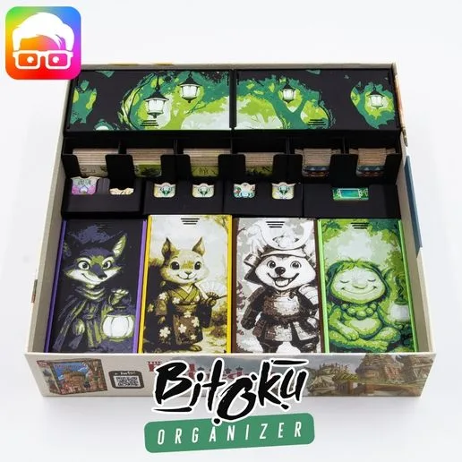 BITOKU BOARD GAME ORGANIZER BY @AMMEDIA3D [TABLETOP BOARD GAME INSERTS SKU: BITOKU001]