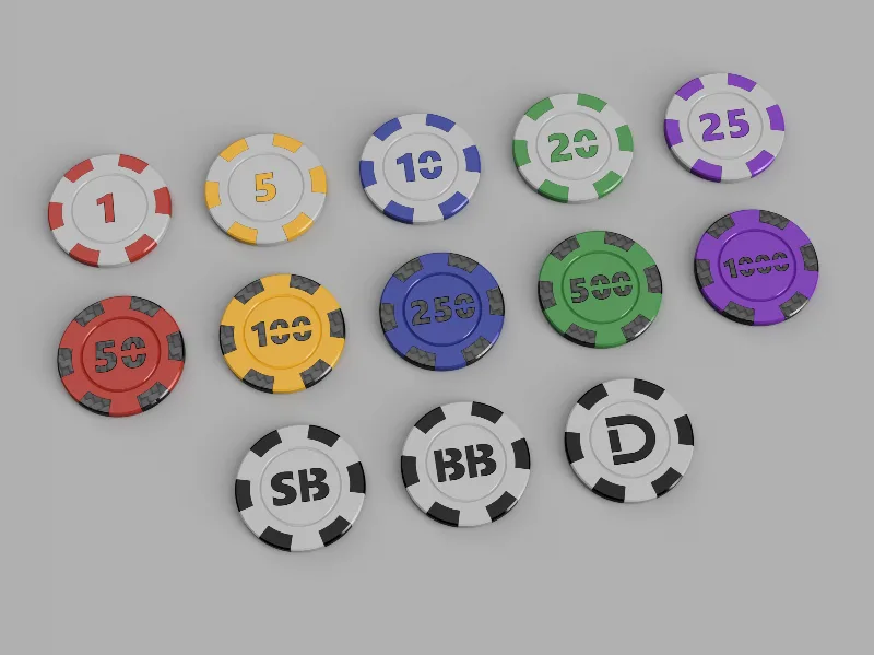 Easy 2-Piece Poker Chips & Holder, No Multi-Material Needed!