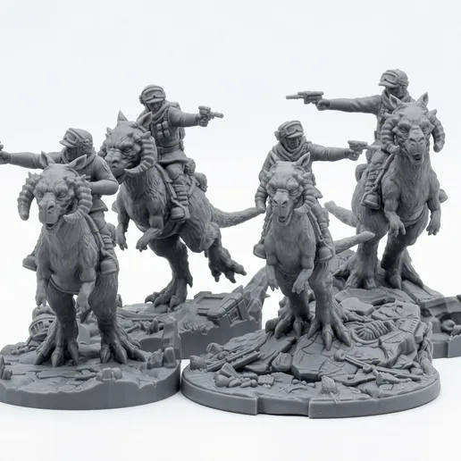 Tauntaun Riders Squad 4 Units - 32mm Star Wars Legion Scale