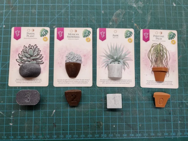 Verdant boardgame tokens