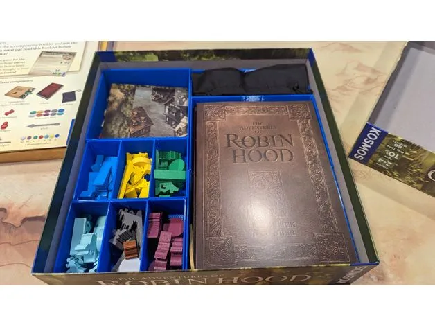 The Adventures of Robin Hood and Friar Tuck in Danger expansion box insert/ organizer