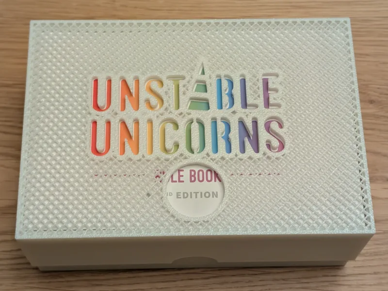 Minimalist Unstable Unicorns Box for Sleeved Cards