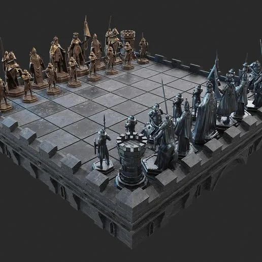 Medieval Chess Set - 3d Print Model