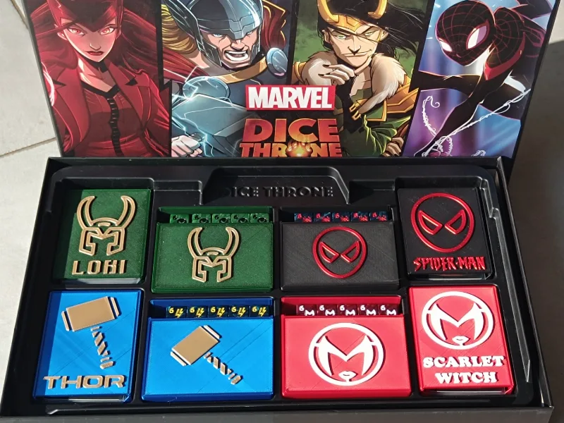 Dice Throne Marvel Organizer - Cards, Tokens, Dice