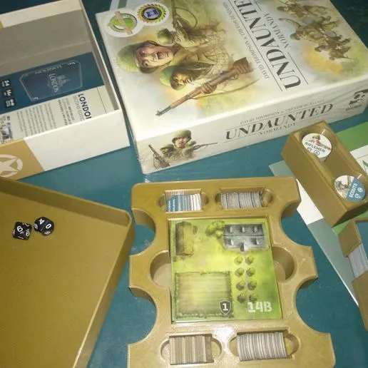 Undaunted Normandy Insert with dice roll box.