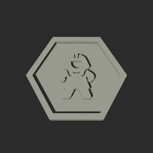 Pharaon Hexagon – 3D Printable Game Token