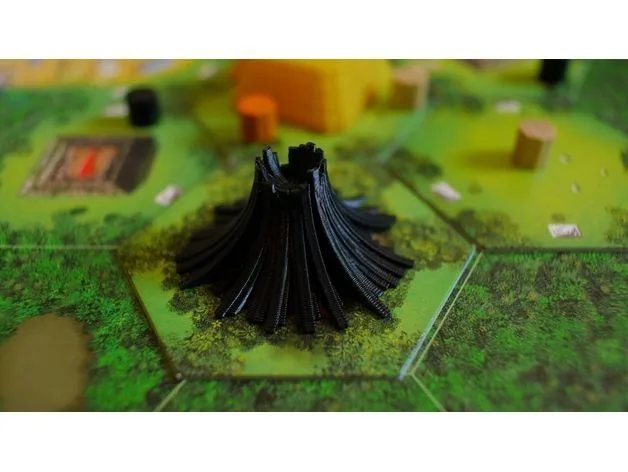 Stylized volcano - for the board game Tikal